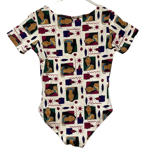 Vintage 90's Disney Pocahontas All Over Print Bodysuit - Picture 6 of 15